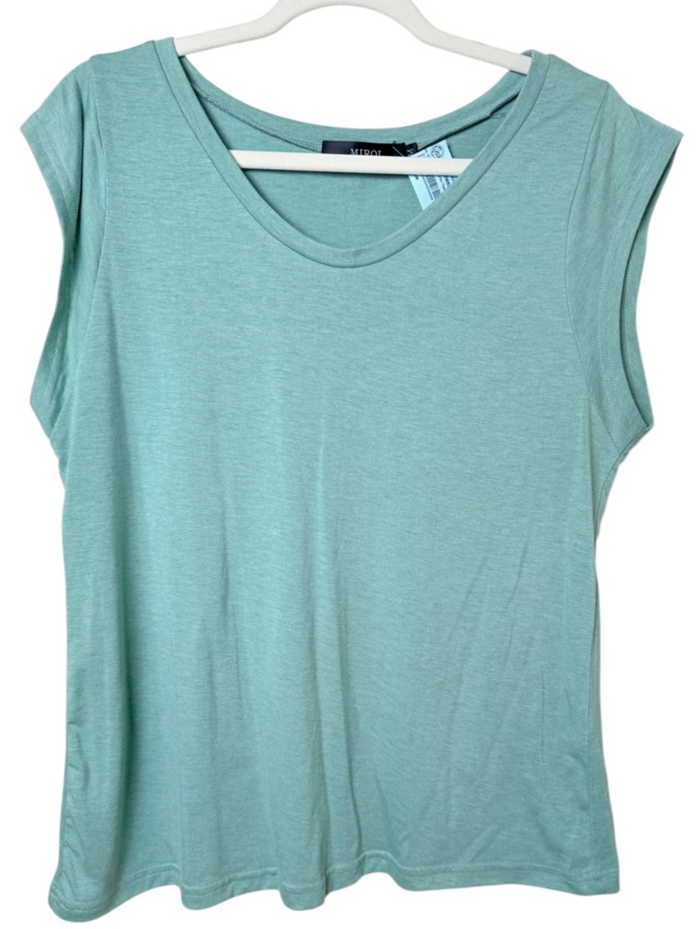 Mirol Medium Green Cap Sleeve Top